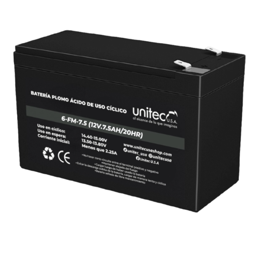 BATERIA REF LP12 7.5 MARCA UNITEC