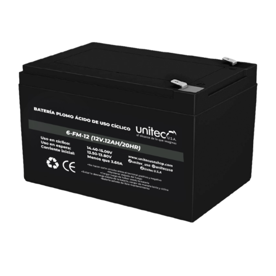 BATERIA LP12 12V-12AH MARCA UNITEC