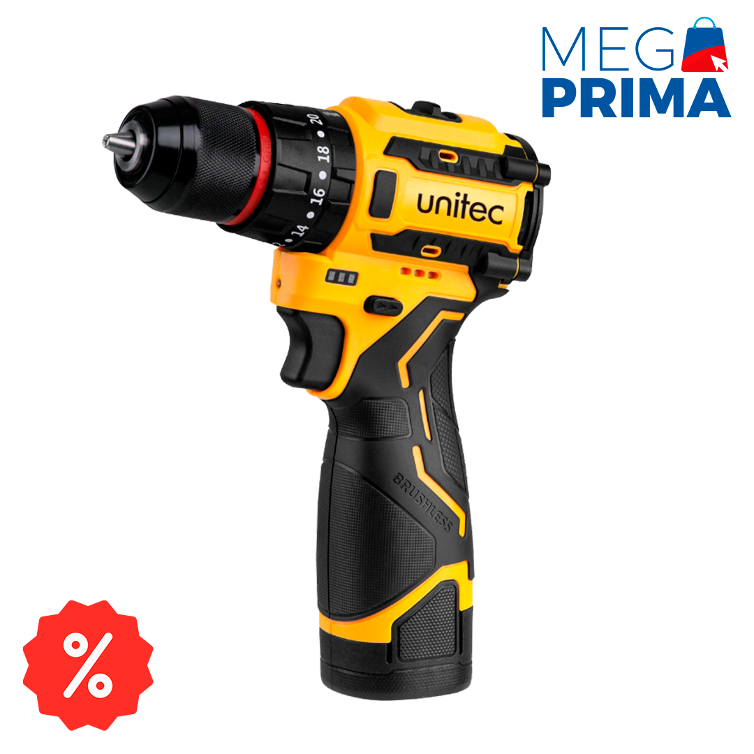TALADRO INALAMBRICO 16.8V UNITEC + 2 BATERIAS