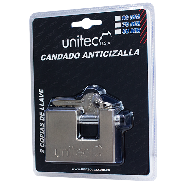 CANDADO ANTICIZALLA 60mm UNITEC