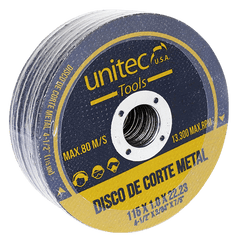 Disco de corte 4.5" metalico  Unitec - Unitec USA
