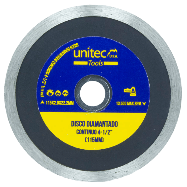 Disco diamantado continuo 4 1/2" - Unitec USA